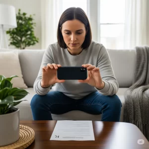 A person using a phone to get a private prescription online from a pharmacy in the UK